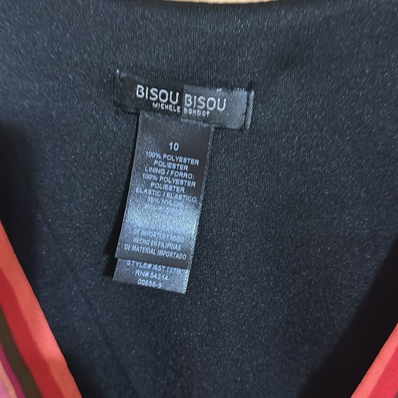 NWT New Bisou Bisou Multi Print Elastic Waist Dress - Picture 4 of 5